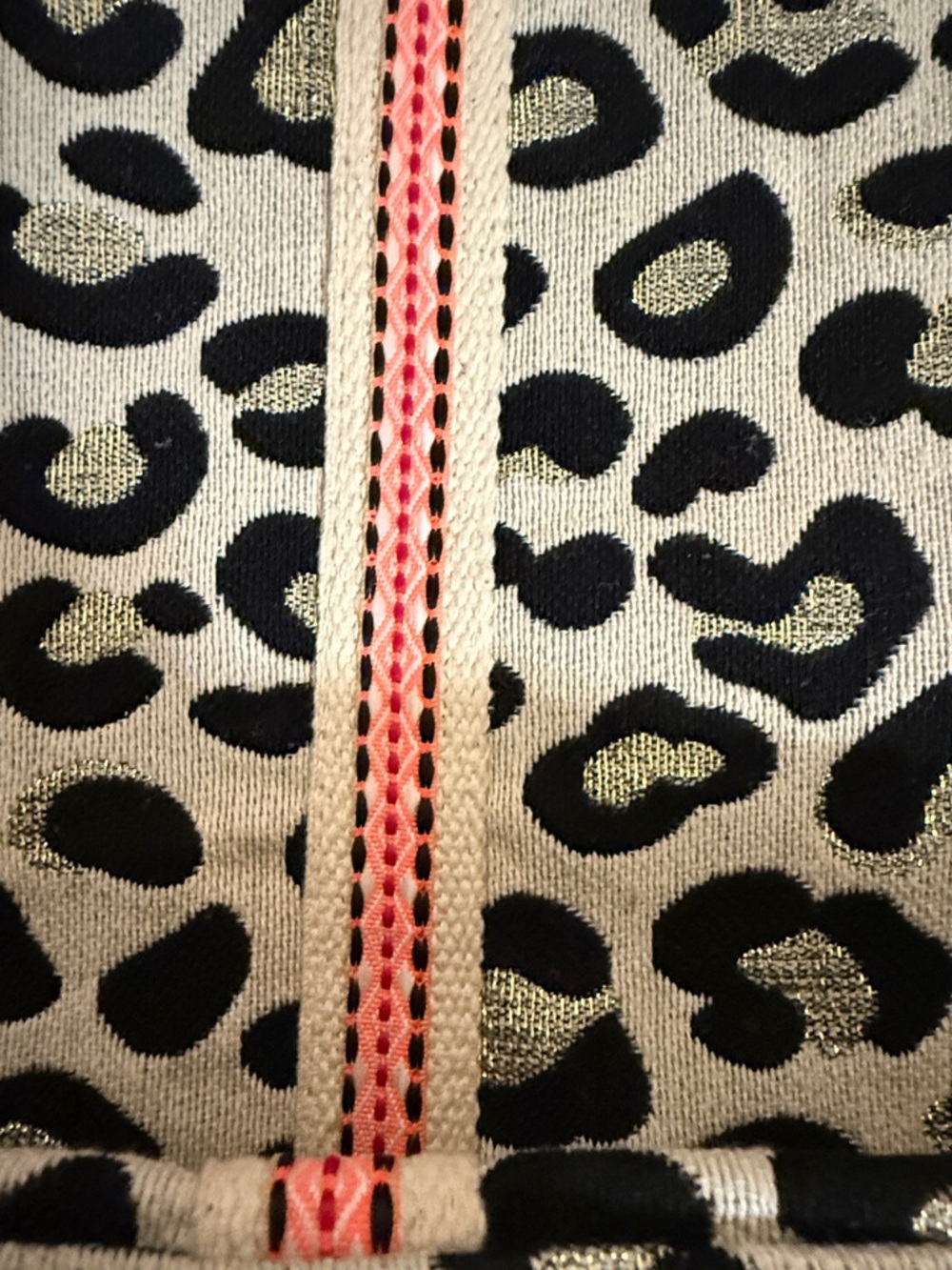 America and Beyond Embroidered/beaded Leopard Tote Bag - Green & Black-fairtrade - Picture 5 of 6